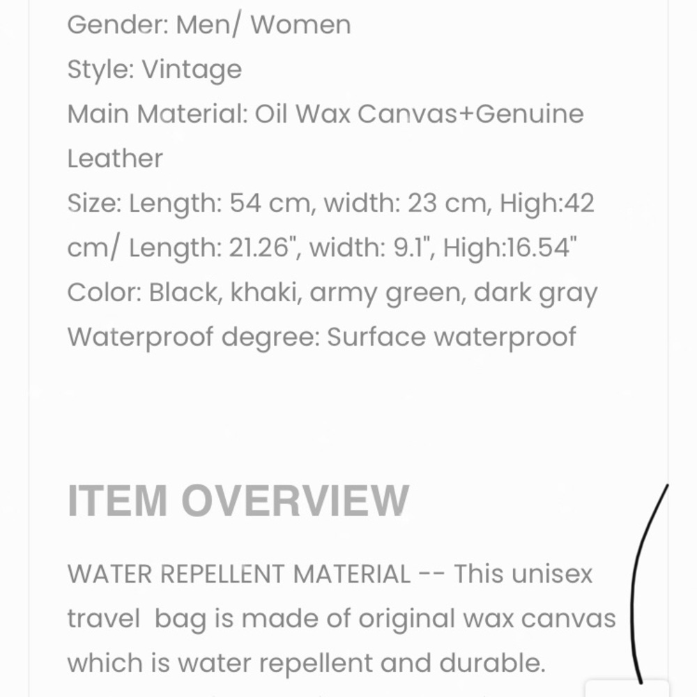 COPY - Luggage unisex new without tags. Never used. Water repellent.